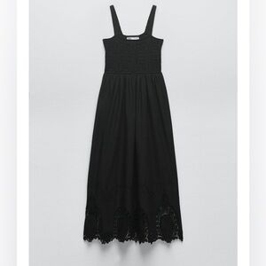 Zara Crochet Top Embroidered Dress